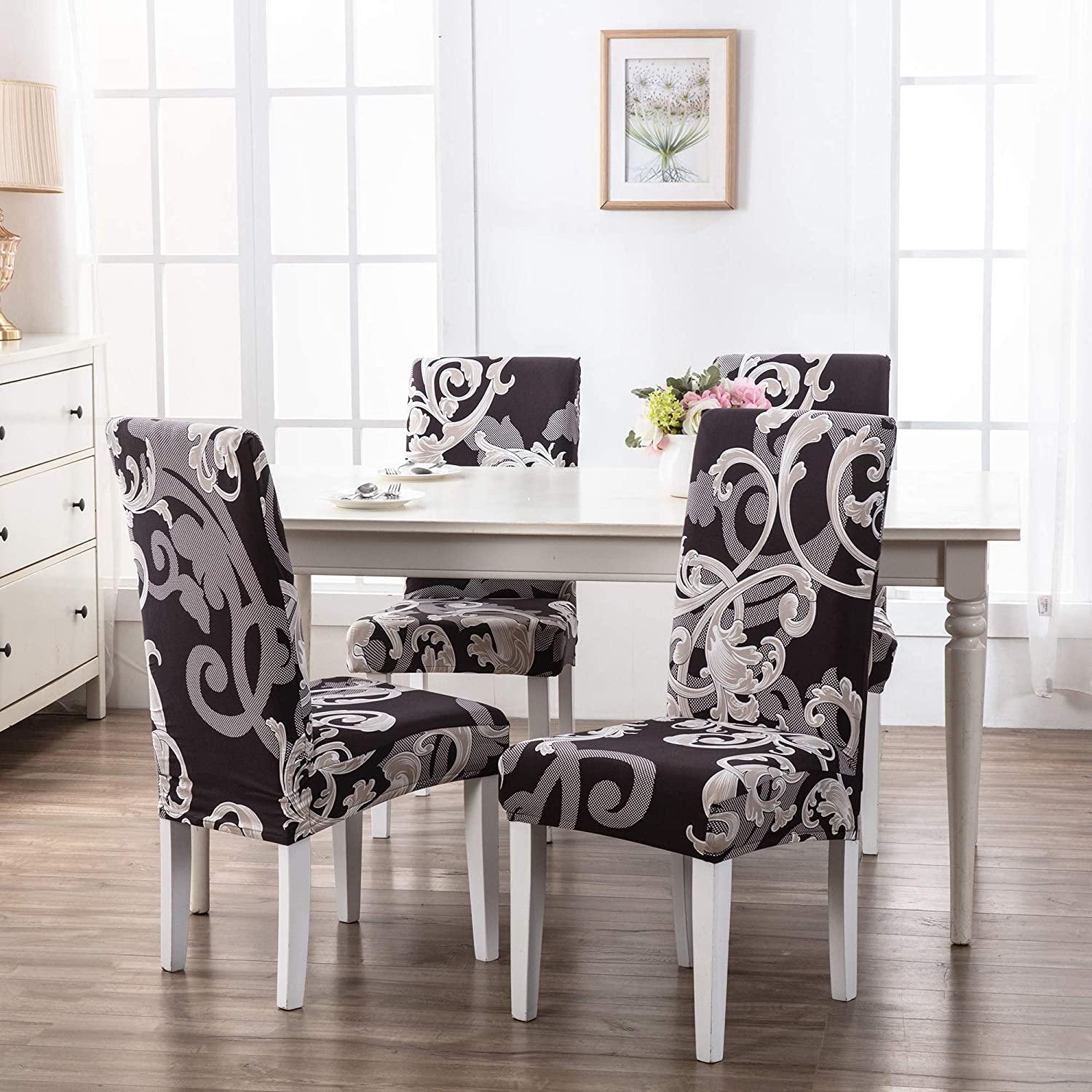 Stretchable Chair Covers, Premium Black