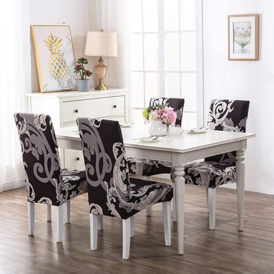 Stretchable Chair Covers, Premium Black - Trendize