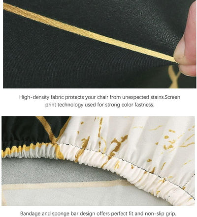Stretchable Chair Covers, Prism Gold - Trendize
