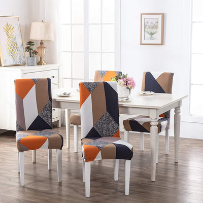 Stretchable Chair Covers, Prism Orange - Trendize