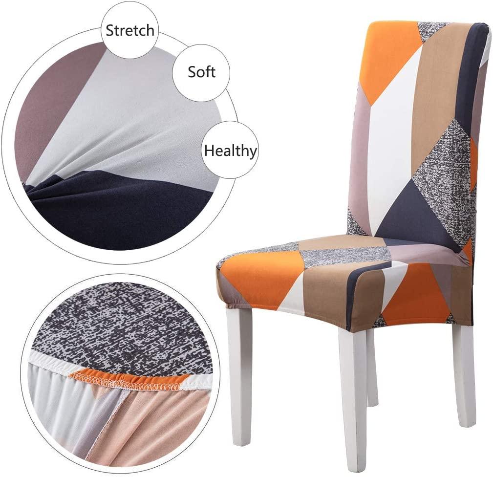 Stretchable Chair Covers, Prism Orange - Trendize