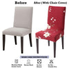 Stretchable Chair Covers, Red Flower - Trendize